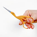 4.5-inch colorful stork embroidery scissors