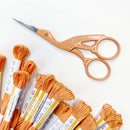 4.5-inch colorful stork embroidery scissors