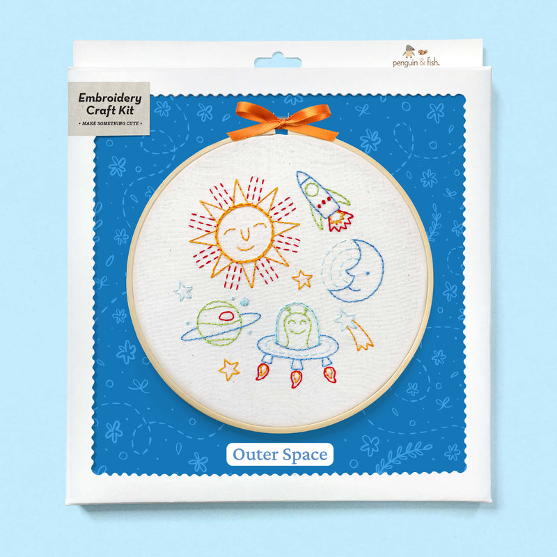 Outer Space embroidery kit