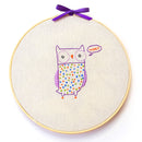 Owl embroidery kit for beginners