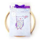 Owl embroidery kit for beginners
