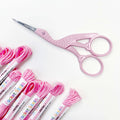 4.5-inch colorful stork embroidery scissors