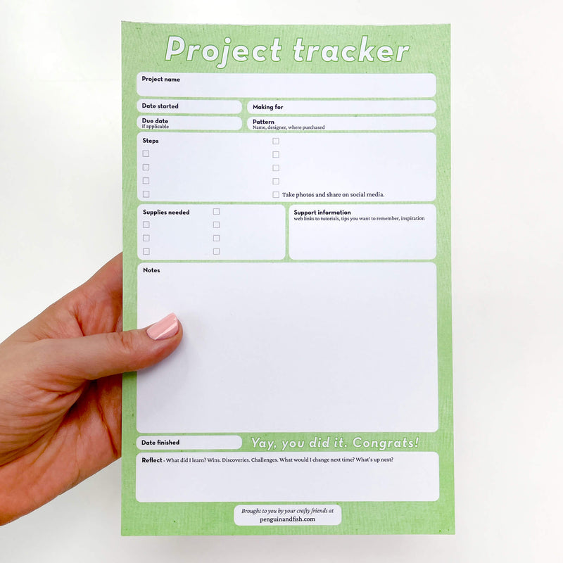 Project Tracker notepad