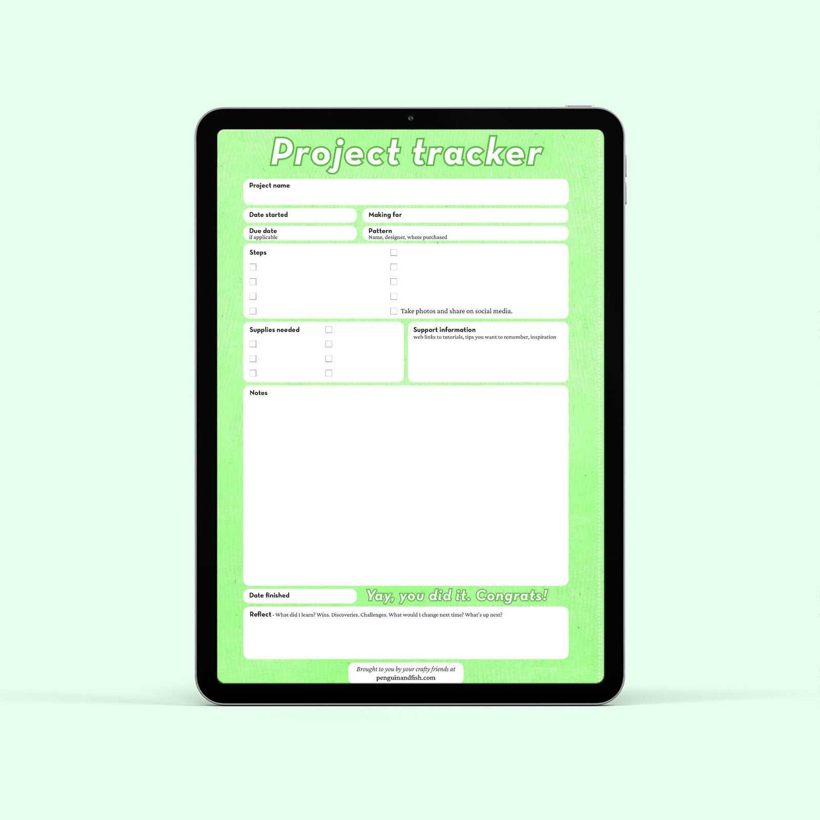 Project Tracker - PDF - Freebie