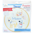 Puppies embroidery kit for beginners - customizable