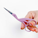 4.5-inch colorful stork embroidery scissors