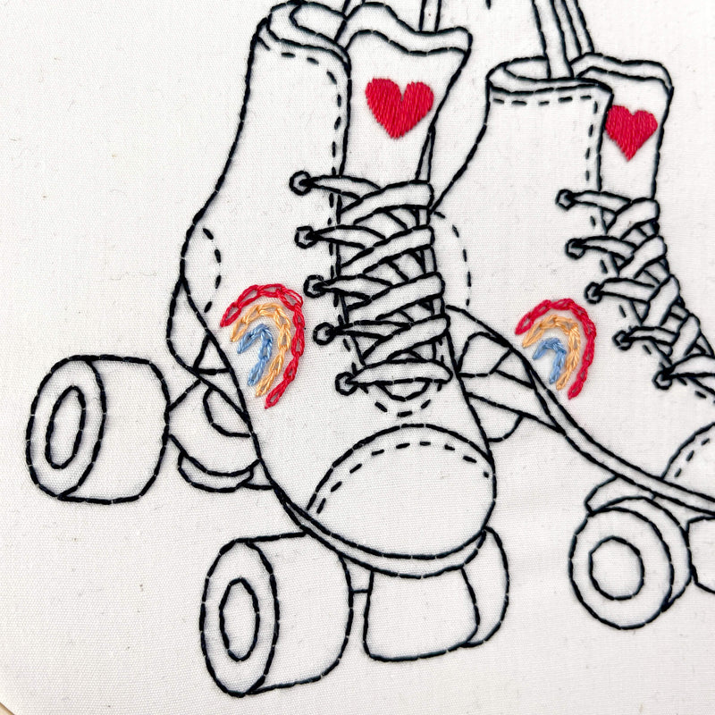 Roller Skates embroidery kit