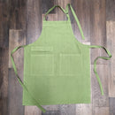 Apron with large pockets - sage