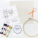 Scaredy Cat embroidery kit