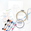 Snowflake Kitty embroidery kit