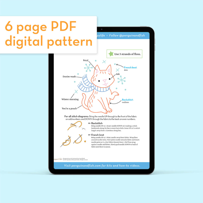 Snowflake Kitty - PDF pattern