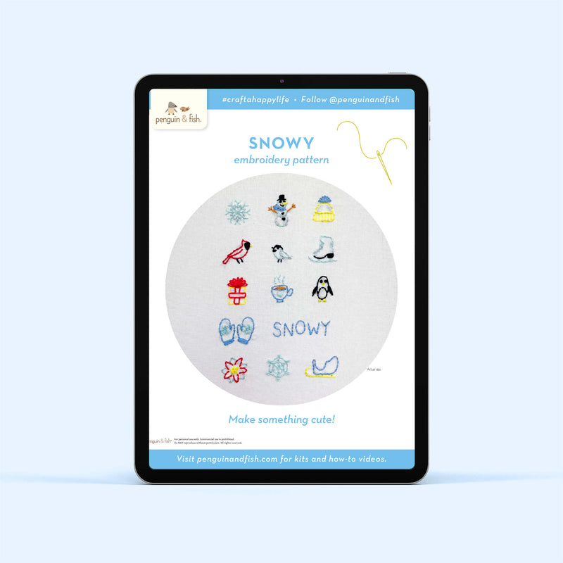 Snowy Icons - PDF pattern