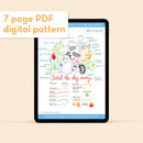 Stitching Raccoon Sampler - PDF - Freebie