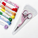 4.5-inch colorful stork embroidery scissors