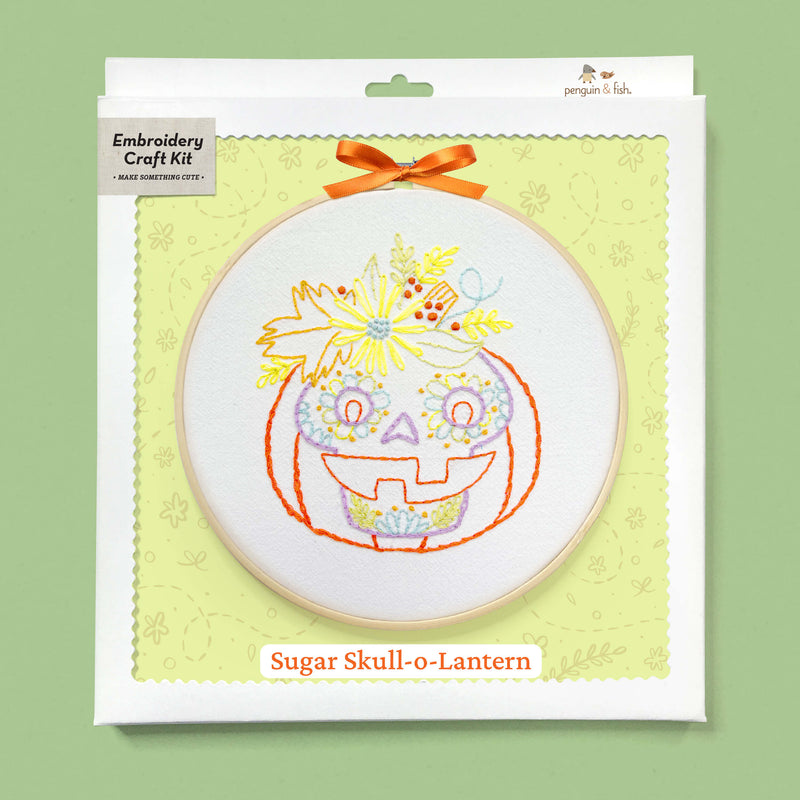 Sugar Skull-O’-Lantern embroidery kit
