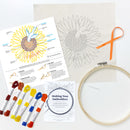 Sunflower embroidery kit
