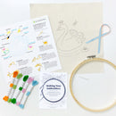 Swan embroidery kit