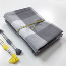 Farmhouse style grey checkered dish towel - set of 2