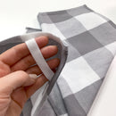 Farmhouse style grey checkered dish towel - set of 2