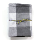 Farmhouse style grey checkered dish towel - set of 2