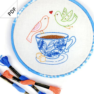 Drinks for Two embroidery pattern - PDF