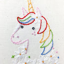 Unicorn embroidery kit for beginners