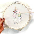 Unicorn embroidery kit for beginners