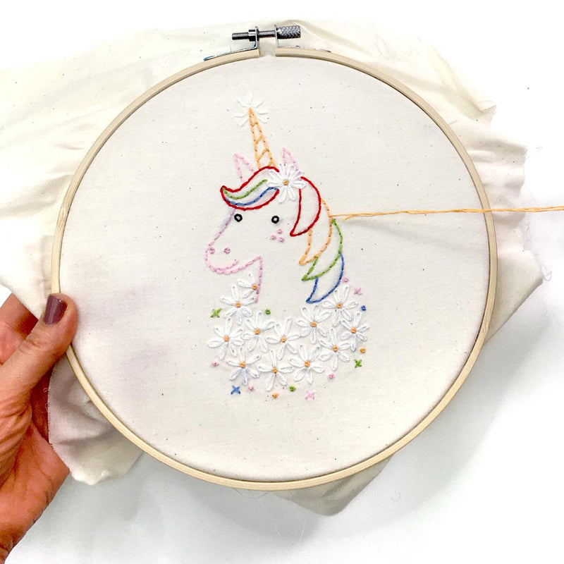 Unicorn embroidery kit for beginners