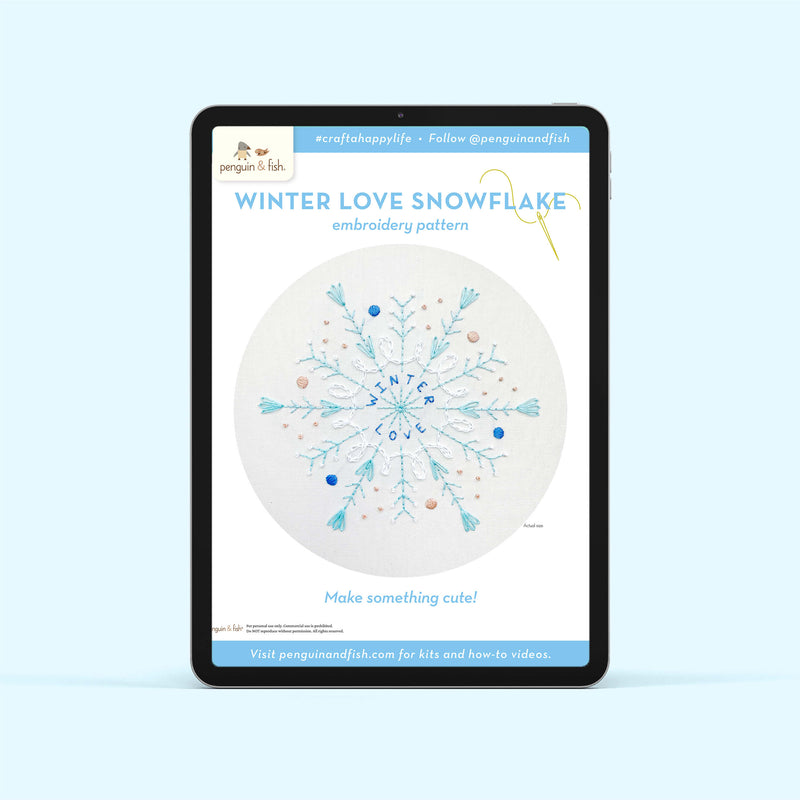 Winter Love Snowflake - PDF pattern