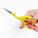 4.5-inch colorful stork embroidery scissors