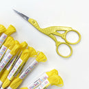 4.5-inch colorful stork embroidery scissors