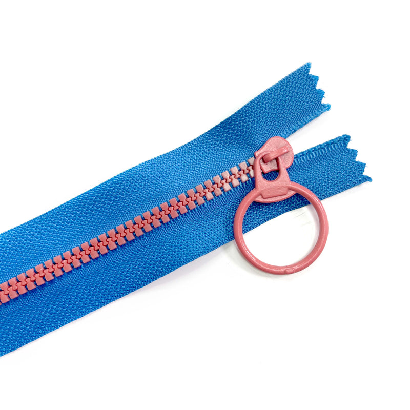 9" Zipper - Multicolor round zipper pull